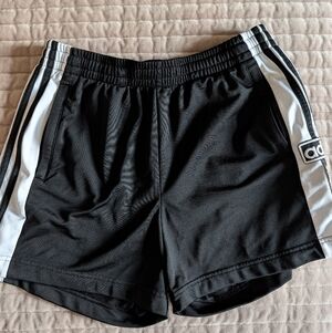 adidas Black Shorts with White Side Panels